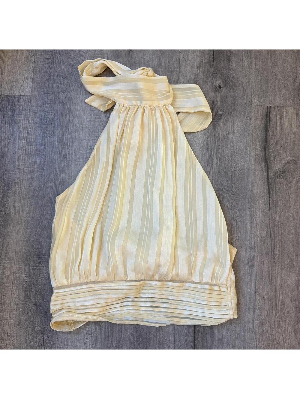 Peppermayo Women's Yellow and Cream Crop-top